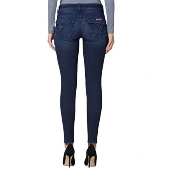 Hudson Collin Skinny Jeans Flap Pocket Dark Wash Denim Low Rise Womens 27 - Picture 3 of 15